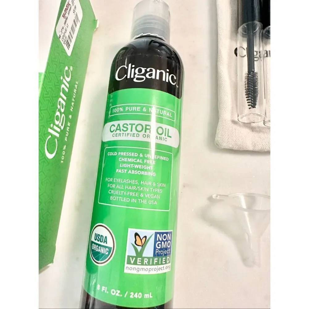 Cliganic - CASTOR OIL CERTIFIED ORGANIC - 8 fl oz